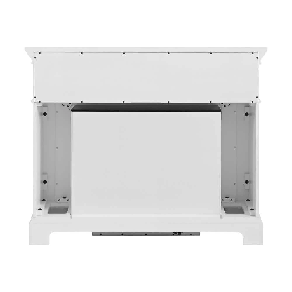 Home Decorators Collection Pinery 47.125 in. Freestanding Electric Fireplace TV Stand in White 9 Home Decorators Collection Pinery 47.125 in. Freestanding Electric Fireplace TV Stand in White - Image 7