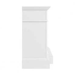 Home Decorators Collection Parkbridge 68 in. Freestanding Electric Fireplace TV Stand in White with KD Insert -Home Decorators Soldes white home decorators collection freestanding electric fireplaces 2357fmm 26 201 44 1000