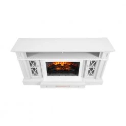 Home Decorators Collection Parkbridge 68 in. Freestanding Electric Fireplace TV Stand in White with KD Insert -Home Decorators Soldes white home decorators collection freestanding electric fireplaces 2357fmm 26 201 c3 1000