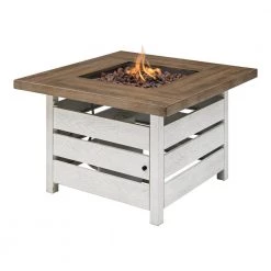 Home Decorators Collection Summerfield 39.5 in. x 25 in. Square Steel White Wood-Look Tile Top LP Gas Fire Pit -Home Decorators Soldes white home decorators collection gas fire pits 2364fp 1 40 1000
