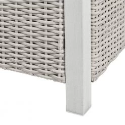 Home Decorators Collection Anaheim 49 in. x 25.5 in. Square Aluminum and Stainless Steel White Gas Fire Pit with Concrete-Look Tile Top -Home Decorators Soldes white home decorators collection gas fire pits 2388fp 4 44 1000