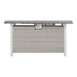 Home Decorators Collection Anaheim 49 in. x 25.5 in. Square Aluminum and Stainless Steel White Gas Fire Pit with Concrete-Look Tile Top -Home Decorators Soldes white home decorators collection gas fire pits 2388fp 4 a0 1000