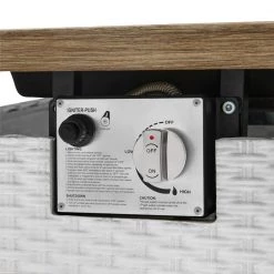 Home Decorators Collection Tucson 30 in. x 25.5 in. Square Steel White Wood-look Tile Top LP Gas Fire Pit -Home Decorators Soldes white home decorators collection gas fire pits 2479fp 4 c3 1000