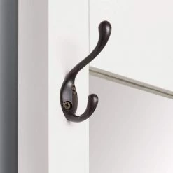 Home Decorators Collection Baythorn White Finish Wood Hall Tree with Mirror (25 in. W x 72 in. H) -Home Decorators Soldes white home decorators collection hall trees eh 03 1d 1000