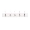 Home Decorators Collection 27 in. White Rack with 5 Satin Nickel Hooks -Home Decorators Soldes white home decorators collection hooks 63090 64 1000
