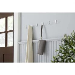 Home Decorators Collection 1-13/16 in. White Wall Hook (6-Pack) -Home Decorators Soldes white home decorators collection hooks 63104 31 1000