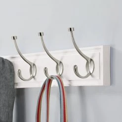 Home Decorators Collection Snap Install 27 in. White Hook Rack with 5 Satin Nickel Pilltop Hooks 10 Home Decorators Collection Snap Install 27 in. White Hook Rack with 5 Satin Nickel Pilltop Hooks -Home Decorators Soldes white home decorators collection hooks 64281 1f 1000