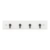 Home Decorators Collection 9 in. White Key Rack with 4 Matte Black Hooks 1 Home Decorators Collection 9 in. White Key Rack with 4 Matte Black Hooks -Home Decorators Soldes white home decorators collection hooks 64321 64 1000