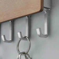 Home Decorators Collection 7 in. Hook Rack with Storage and 5 Satin Nickel Hooks -Home Decorators Soldes white home decorators collection hooks 64541 1f 1000