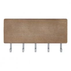 Home Decorators Collection 7 in. Hook Rack with Storage and 5 Satin Nickel Hooks