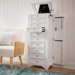 Home Decorators Collection Bradstone White Jewelry Armoire -Home Decorators Soldes white home decorators collection jewelry armoires js 3426 a 66 1000