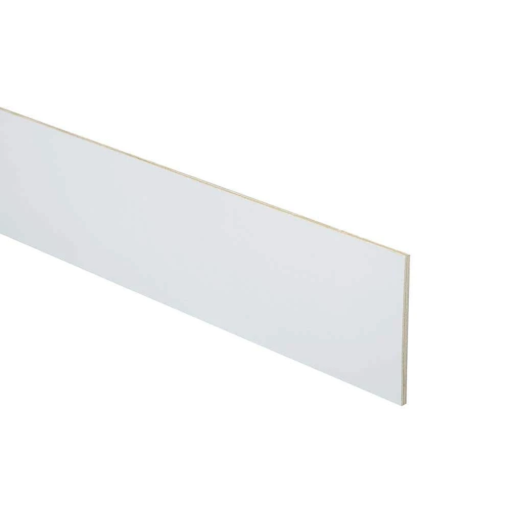 Home Decorators Collection Vesper White Shaker Assembled Plywood Stock Matching Kitchen Cabinet Toe Kick 96 in. x 4.5 in. x 0.125 in. 3 Home Decorators Collection Vesper White Shaker Assembled Plywood Stock Matching Kitchen Cabinet Toe Kick 96 in. x 4.5 in. x 0.125 in.