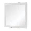 Home Decorators Collection 24-3/16 in. W x 24-3/16 in. H Fog Free Framed Surface-Mount Tri-View Bathroom Medicine Cabinet in White -Home Decorators Soldes white home decorators collection medicine cabinets with mirrors 45394 64 1000