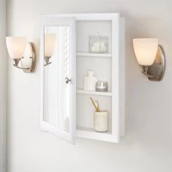 Home Decorators Collection 20-3/4 in. W x 25-3/4 in. H Fog Free Framed Recessed or Surface-Mount Bathroom Medicine Cabinet in White with Mirror 8 Home Decorators Collection 20-3/4 in. W x 25-3/4 in. H Fog Free Framed Recessed or Surface-Mount Bathroom Medicine Cabinet in White with Mirror -Home Decorators Soldes white home decorators collection medicine cabinets with mirrors 45409 4f 1000