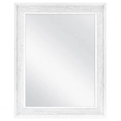 Home Decorators Collection 24 in. x 30 in. Fog Free Recessed or Surface Mount Herringbone Medicine Cabinet with Mirror