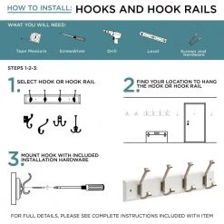 Home Decorators Collection 18 in. White and Satin Nickel Beveled Square Hook Rack -Home Decorators Soldes white satin nickel home decorators collection hooks r30799h pwn u a0 1000