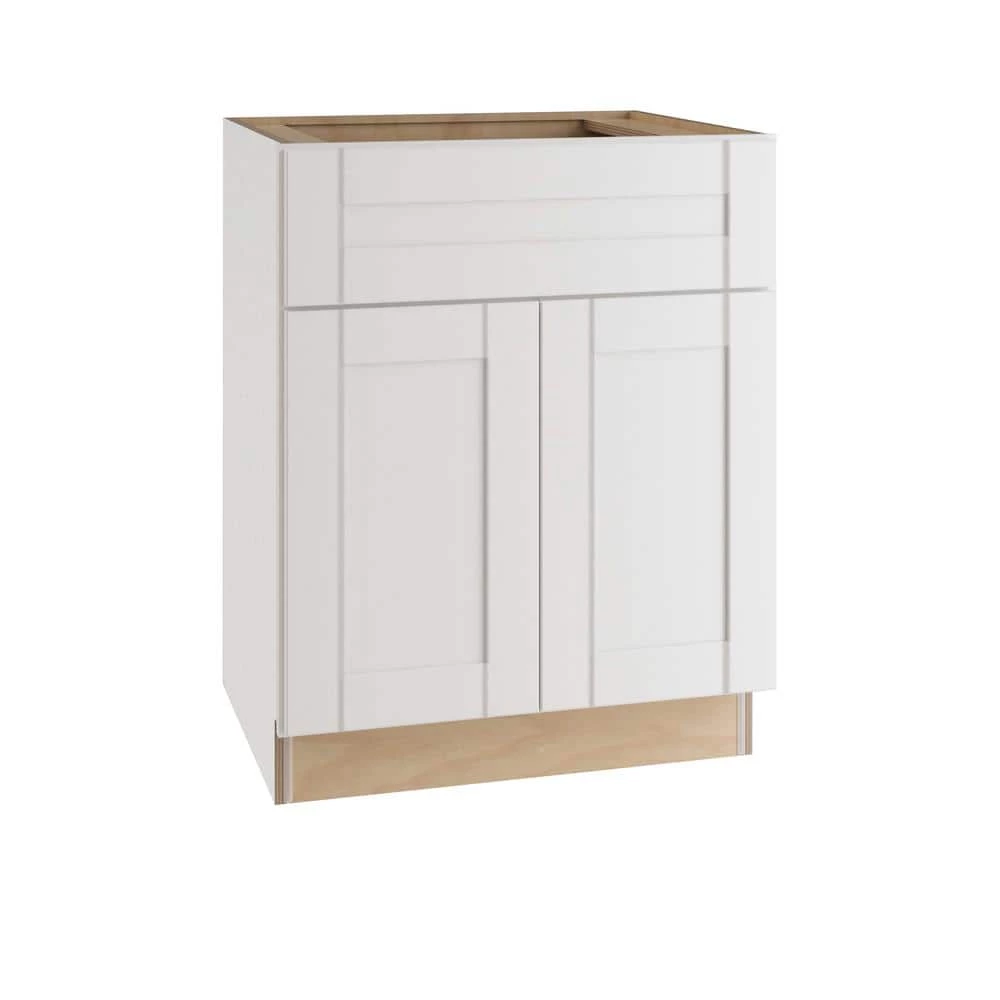 Home Decorators Collection Washington Vesper White Plywood Shaker Stock Assembled Base Kitchen Cabinet Soft Close 24 in. x 34.50 in. x24 in. 3 Home Decorators Collection Washington Vesper White Plywood Shaker Stock Assembled Base Kitchen Cabinet Soft Close 24 in. x 34.50 in. x24 in.