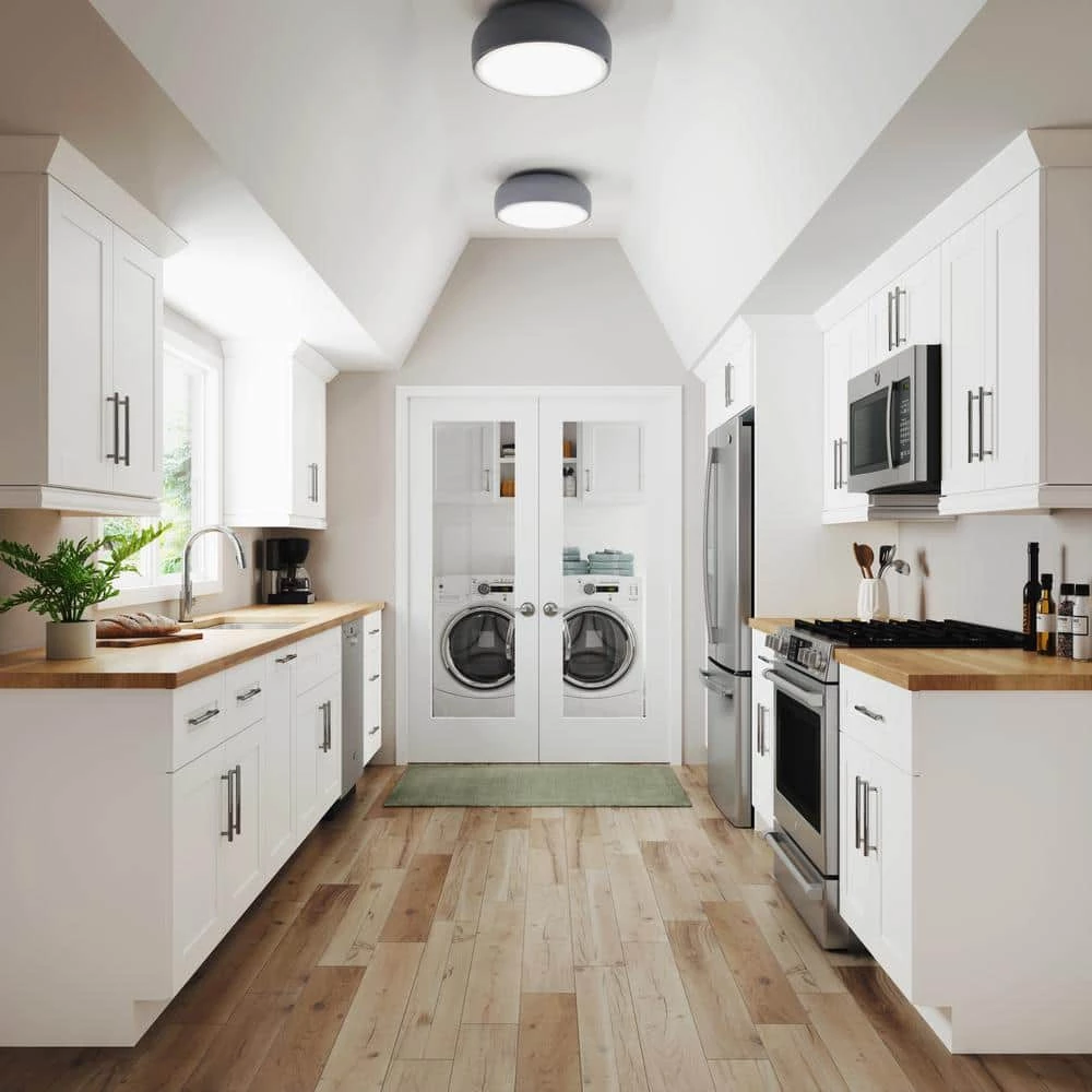 Home Decorators Collection Washington Vesper White Plywood Shaker Stock Assembled Base Kitchen Cabinet Soft Close 24 in. x 34.50 in. x24 in. 4 Home Decorators Collection Washington Vesper White Plywood Shaker Stock Assembled Base Kitchen Cabinet Soft Close 24 in. x 34.50 in. x24 in. - Image 2