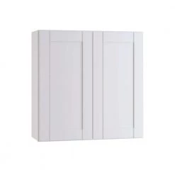 Home Decorators Collection Washington Vesper White Plywood Shaker Stock Assembled Wall Kitchen Cabinet Soft Close 24 in. x 30 in. x12 in.