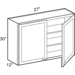 Home Decorators Collection Washington Vesper White Plywood Shaker Stock Assembled Wall Kitchen Cabinet Soft Close 27 in. x 30 in. x12 in. -Home Decorators Soldes white thermofoil home decorators collection assembled kitchen cabinets w2730 wvw c3 1000
