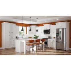 Home Decorators Collection Washington Vesper White Plywood Shaker Stock Assembled Wall Kitchen Cabinet Soft Close 30 in. x 12 in. x12 in. -Home Decorators Soldes white thermofoil home decorators collection assembled kitchen cabinets w3012 wvw 31 1000