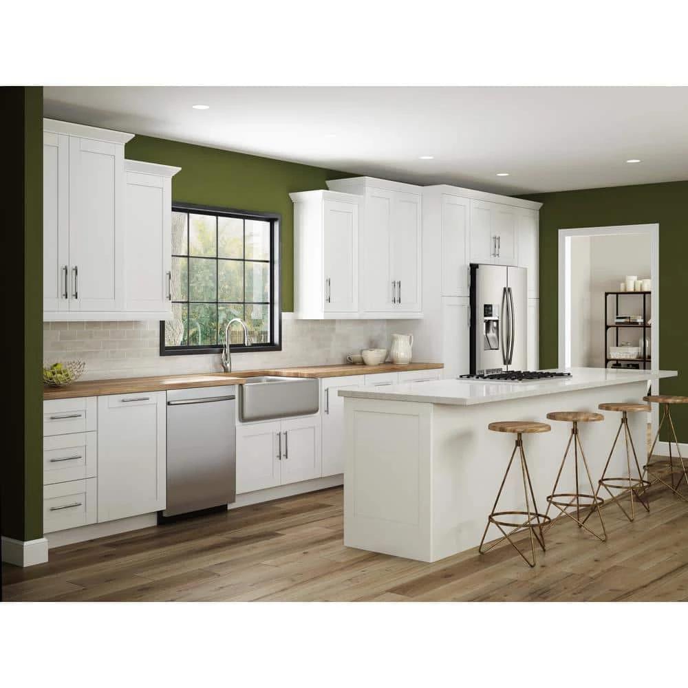 Home Decorators Collection Washington Vesper White Plywood Shaker Stock Assembled Wall Kitchen Cabinet Soft Close 30 in. x 30 in. x12 in. 7 Home Decorators Collection Washington Vesper White Plywood Shaker Stock Assembled Wall Kitchen Cabinet Soft Close 30 in. x 30 in. x12 in. - Image 5