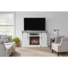 Home Decorators Collection Kerrington 60 in W. Freestanding Media Console Electric Fireplace TV Stand in White with Gray Top -Home Decorators Soldes white with gray top home decorators collection freestanding electric fireplaces 150724 64 1000
