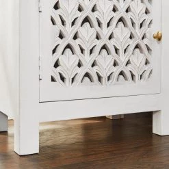 Home Decorators Collection Hallie Carved Single Door 1-Drawer Whitewash Nightstand (30 in. H x 22 in. W x 15 in. D) -Home Decorators Soldes whitewash home decorators collection nightstands cac 20 035 1d 1000