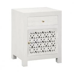 Home Decorators Collection Hallie Carved Single Door 1-Drawer Whitewash Nightstand (30 in. H x 22 in. W x 15 in. D) -Home Decorators Soldes whitewash home decorators collection nightstands cac 20 035 c3 1000