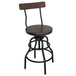 Home Decorators Collection Hamrick Industrial Adjustable Height Backed Bar Stool -Home Decorators Soldes wood black iron home decorators collection bar stools bc9333c 4f 1000