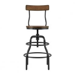 Home Decorators Collection Hamrick Industrial Adjustable Height Backed Bar Stool -Home Decorators Soldes wood black iron home decorators collection bar stools bc9333c 77 1000