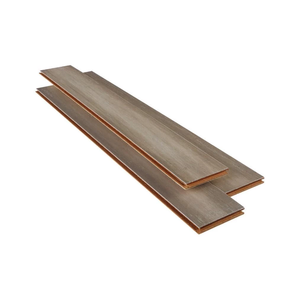 Home Decorators Collection Hand Scraped Strand Woven Light Taupe 3/8 in. T x 5-1/8 in. W x 36 in. L Engineered Click Bamboo Flooring 5 Home Decorators Collection Hand Scraped Strand Woven Light Taupe 3/8 in. T x 5-1/8 in. W x 36 in. L Engineered Click Bamboo Flooring - Image 3