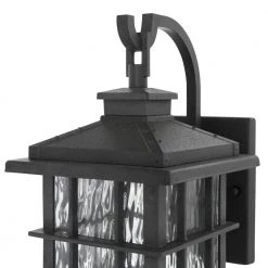 Home Decorators Collection Summit Ridge Collection Zinc Outdoor Integrated LED Dusk-to-Dawn Wall Lantern Sconce -Home Decorators Soldes zinc home decorators collection outdoor sconces cqh1691l 5 40 1000