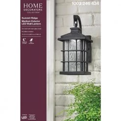 Home Decorators Collection Summit Ridge Collection Zinc Outdoor Integrated LED Dusk-to-Dawn Wall Lantern Sconce -Home Decorators Soldes zinc home decorators collection outdoor sconces cqh1691l 5 4f 1000
