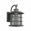 Home Decorators Collection Summit Ridge Collection Zinc Outdoor Integrated LED Dusk-to-Dawn Wall Lantern Sconce -Home Decorators Soldes zinc home decorators collection outdoor sconces cqh1691l 5 64 1000