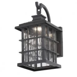 Home Decorators Collection Summit Ridge Collection Zinc Outdoor Integrated LED Dusk-to-Dawn Wall Lantern Sconce -Home Decorators Soldes zinc home decorators collection outdoor sconces cqh1691l 5 a0 1000