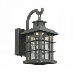 Home Decorators Collection Summit Ridge Collection Zinc Motion Sensor Outdoor Integrated LED Wall Lantern Sconce